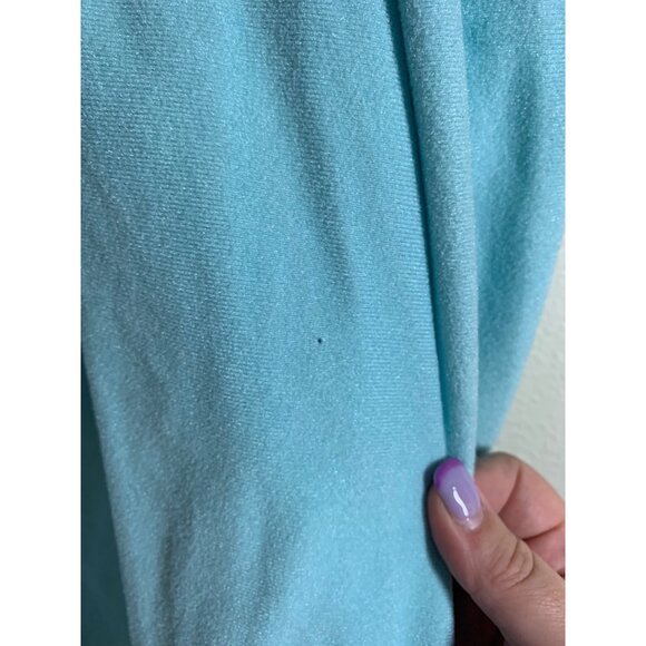 Vintage Vanity Fair Granny Style Felt Robe Blue Womans Size XXL LS10 - Picture 8 of 9